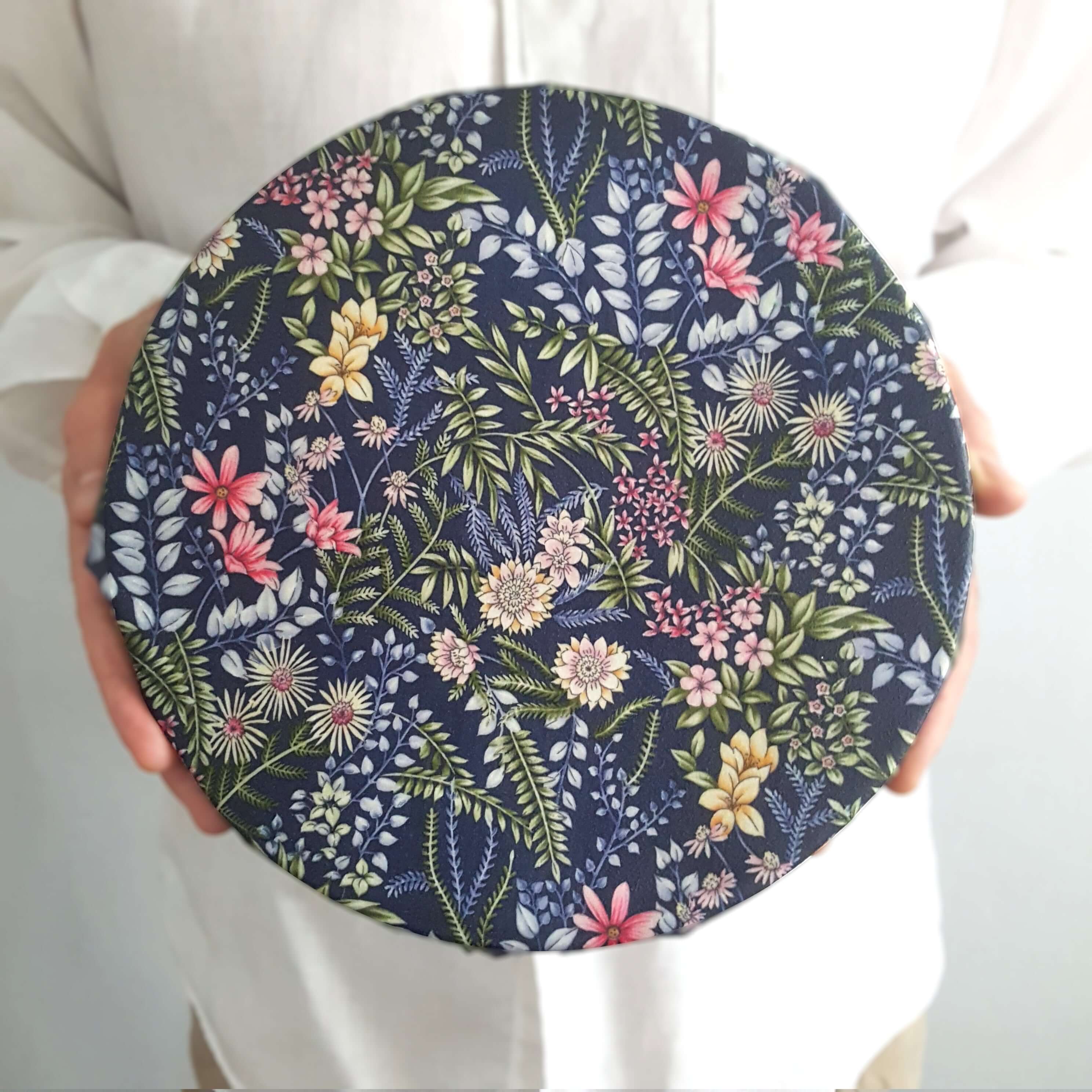 *Set of 2 Large Handmade Beeswax Wraps | Botanical-3